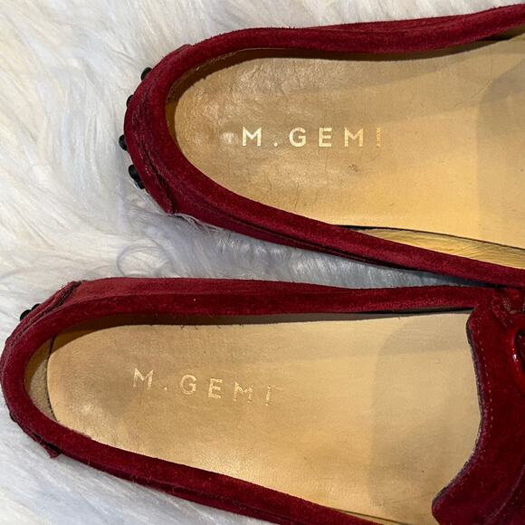 M. Gemi ‘Strato’ Suede Fringe Loafer Patent Leather Driver Moccasin, Burgundy - Picture 8 of 10